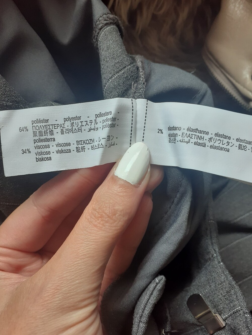 Zara Nwt Pinstripe Balloon Hem Trousers - Gray - Picture 16 of 16